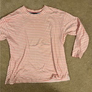 AYR French Fry long sleeve tee pink/white S small.